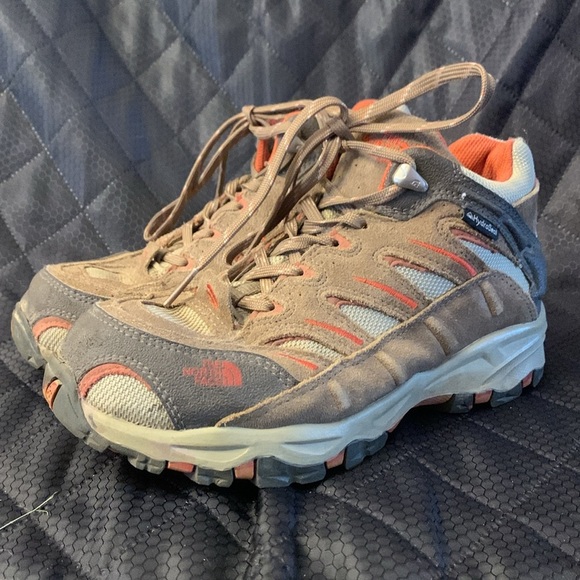 Boys North Face Vindicator Brown Suede Orange Ankle Hydo Seal Waterproof Boot 3 - Picture 1 of 10